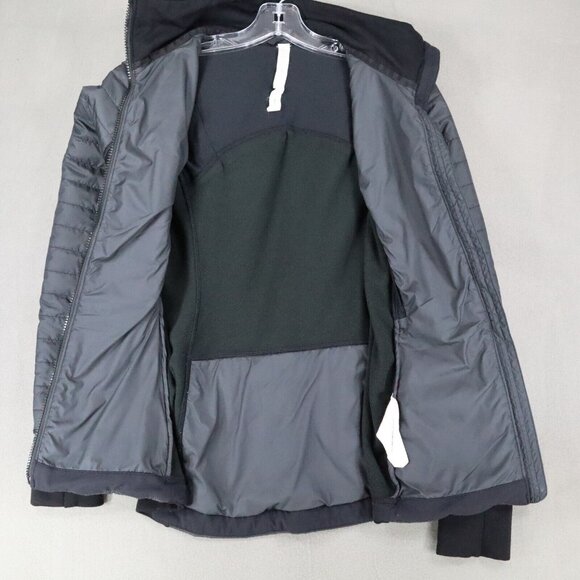 FLAW** LULULEMON First Mile Jacket Women 6 Black Glyde Softshell Lycra Mid Layer - Picture 3 of 9